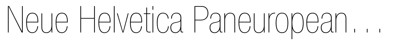 Neue Helvetica Paneuropean 27 Condensed Ultra Light